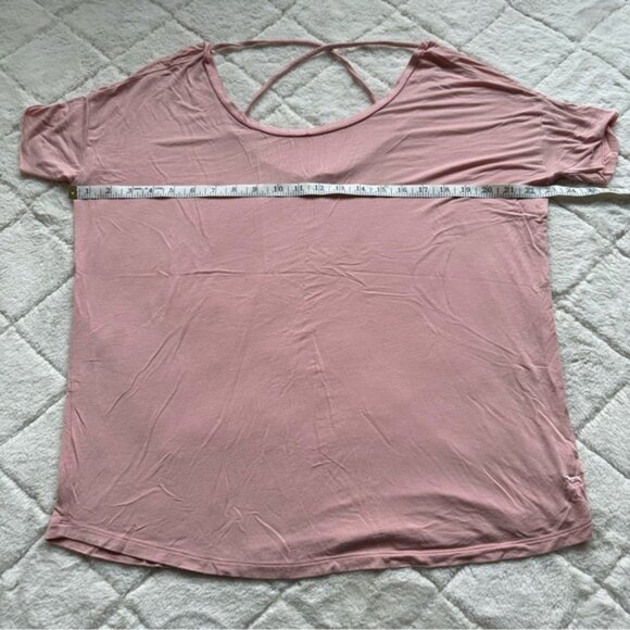 Victoria's Secret PINK | Short Sleeve Strappy Open Back Tee Shirt | Size Medium - Picture 9 of 10